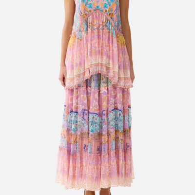 CAMILLA Shirred Waist Tiered Circle Skirt Howdy Gaudi - Image 1