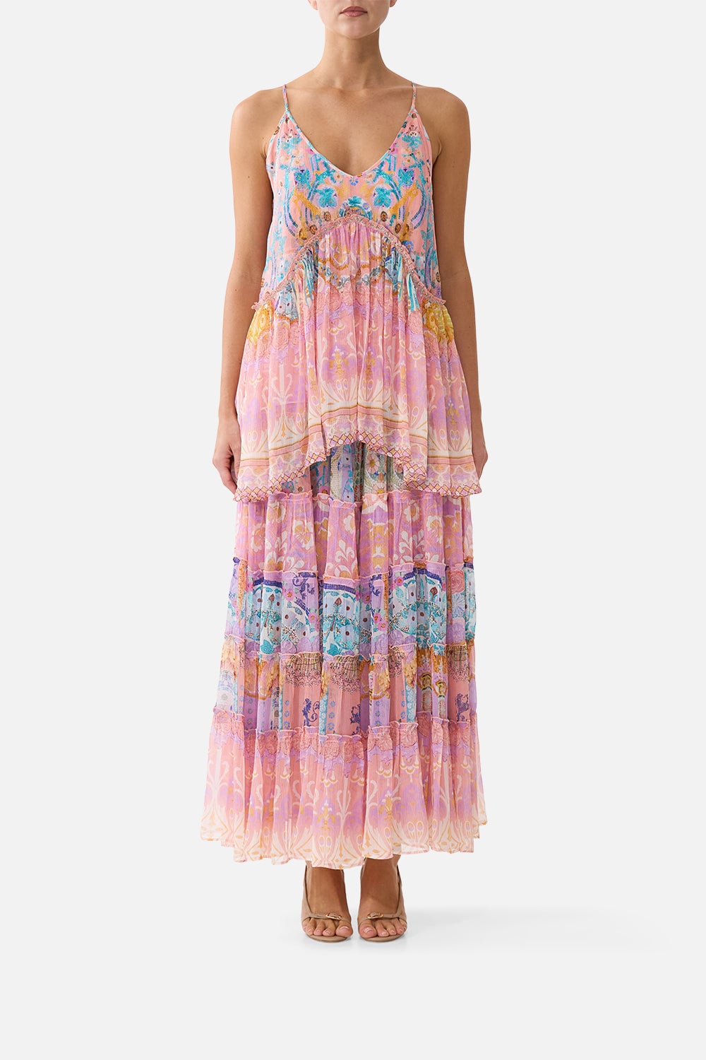 CAMILLA Shirred Waist Tiered Circle Skirt Howdy Gaudi - Image 1