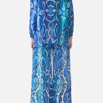 CAMILLA Shirred Waist Pant the Sapphire Serpent - Image 2