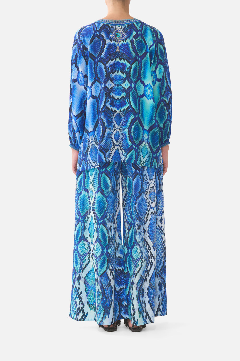 MNCAM131026140621625_2 CAMILLA Shirred Waist Pant the Sapphire Serpent - Image 2
