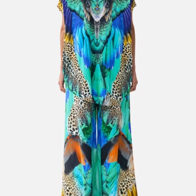 CAMILLA Shirred Waist Pant Jungle Flight - Image 2