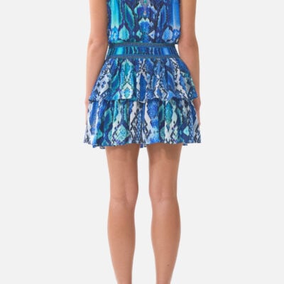 CAMILLA Shirred Waist Mini Dress the Sapphire Serpent - Image 2
