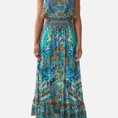 CAMILLA Shirred Waist Long Dress Flamenco Euphoria - Image 1
