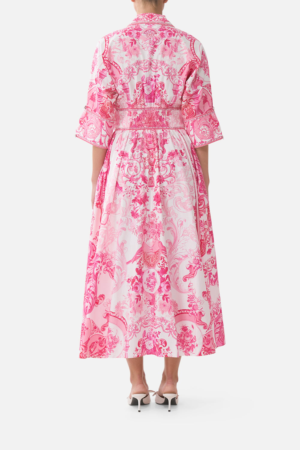 MNCAM131026140621642_2 CAMILLA Shaped Waistband Midi Dress Livin LA Vida Rosa - Image 2