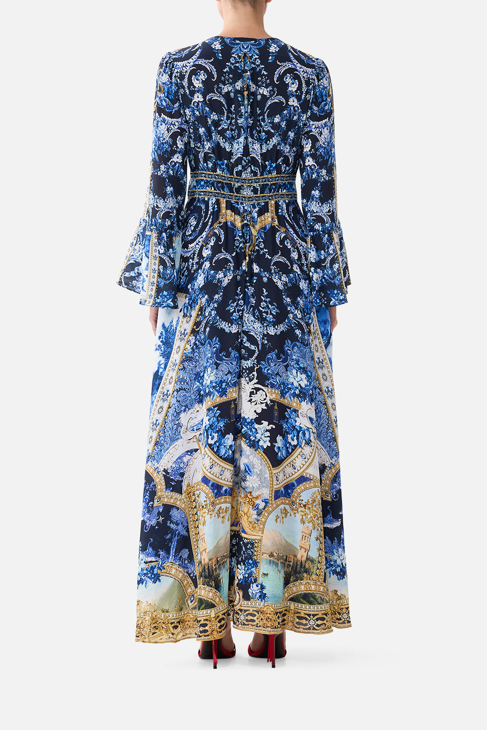 MNCAM131026140621643_2 CAMILLA Shaped Waistband Dress With Ruffle Sleeve Sweet Sacré Bleu - Image 2