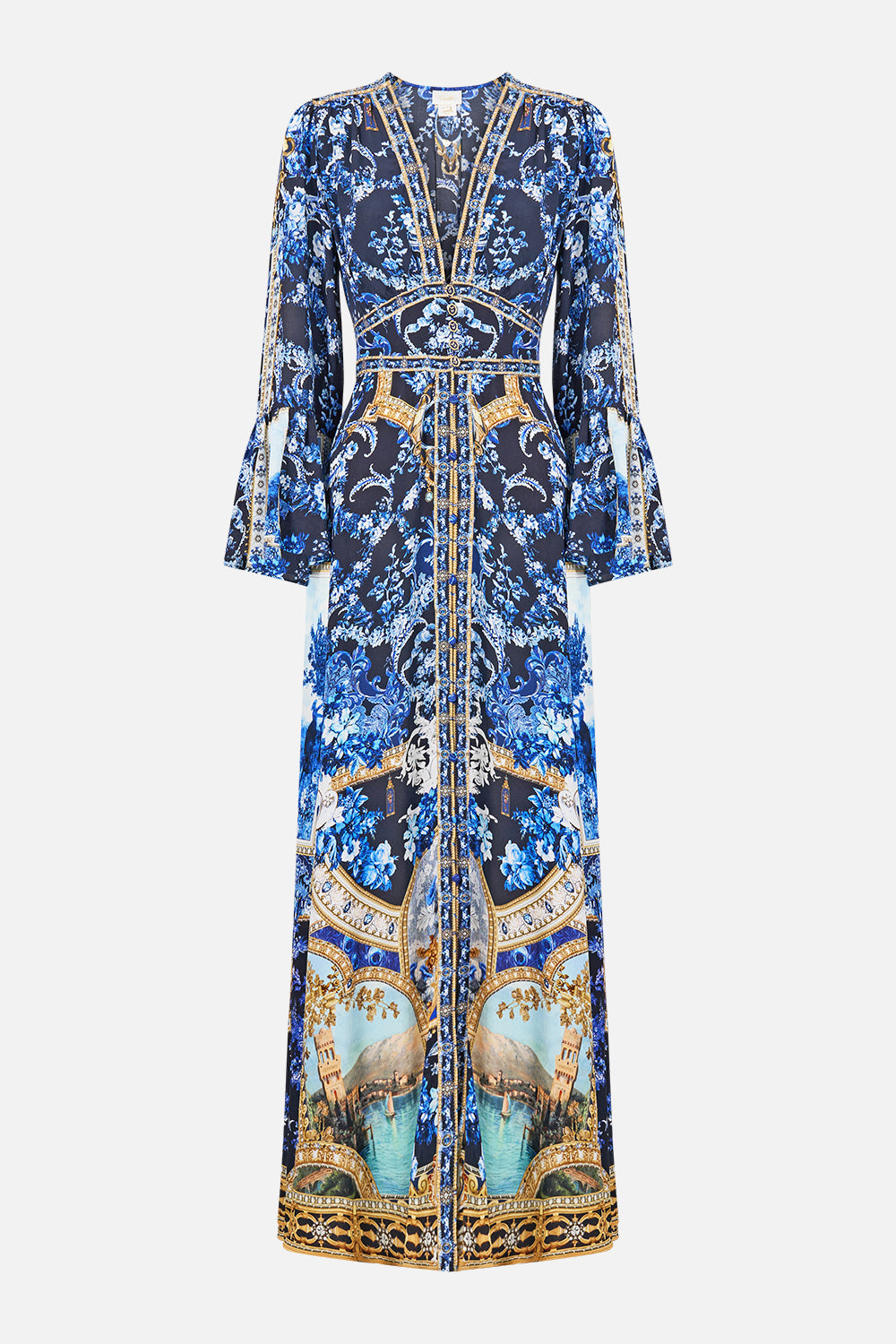 MNCAM131026140621643_3 CAMILLA Shaped Waistband Dress With Ruffle Sleeve Sweet Sacré Bleu - Image 3