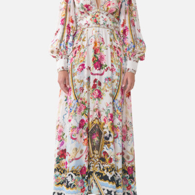 CAMILLA Shaped Waistband Dress With Gathered Sleeves Torero Libertine - Image 1