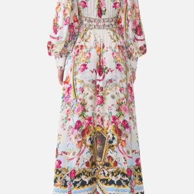 CAMILLA Shaped Waistband Dress With Gathered Sleeves Torero Libertine - Image 2