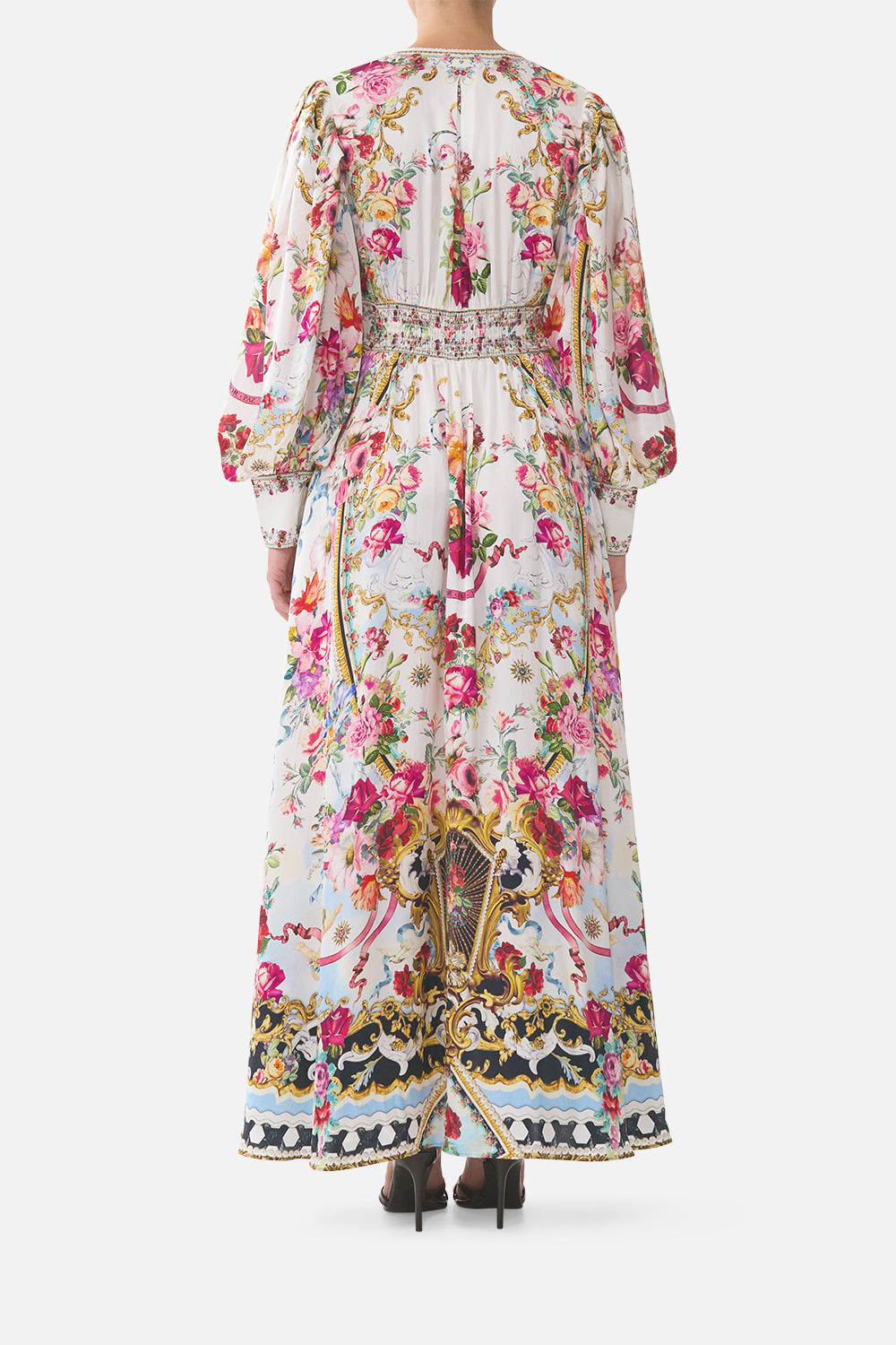 CAMILLA Shaped Waistband Dress With Gathered Sleeves Torero Libertine - Image 2