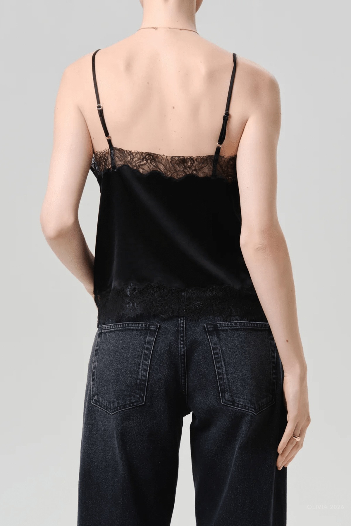 MNCITI041026043911058_3 Citizens of Humanity Lace Trimmed Japanese Hammered Satin Cami - Image 3