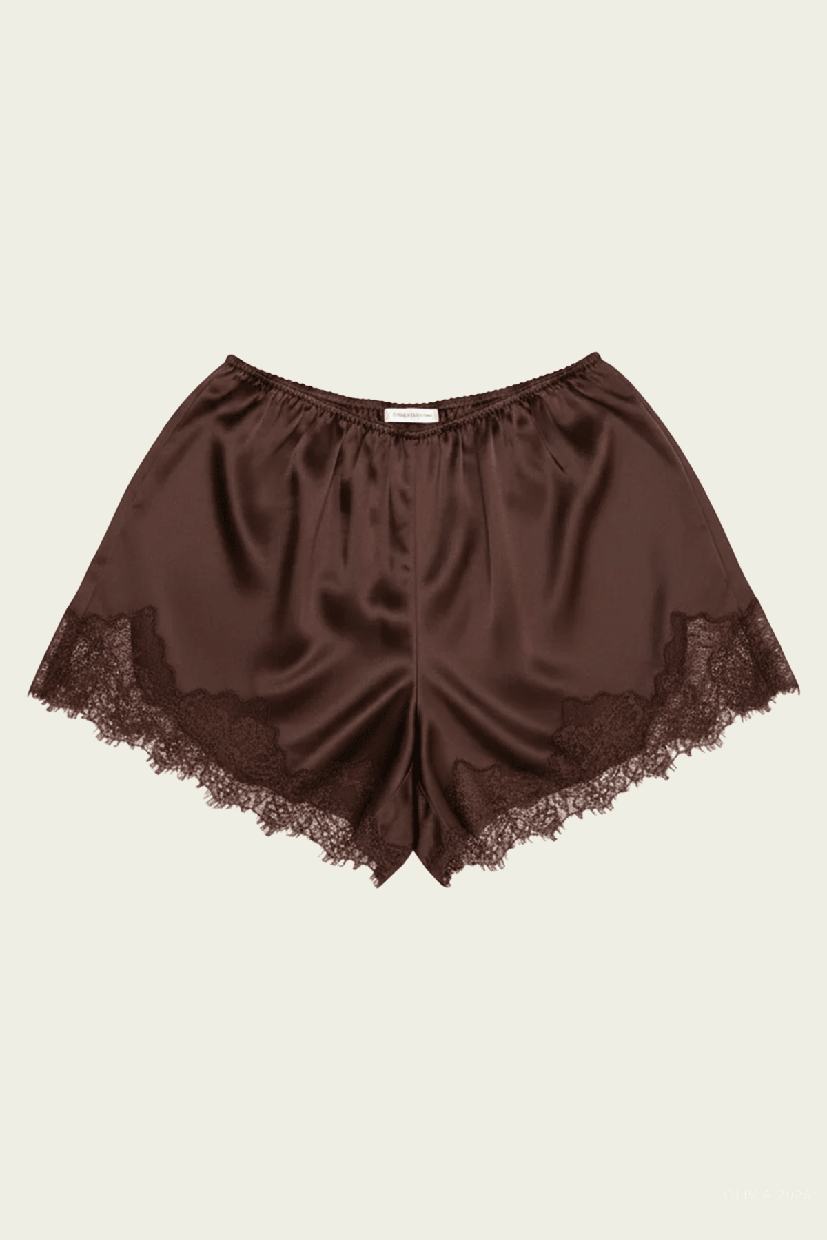 Citizens of Humanity Lace Trimmed Japanese Hammered Satin Tap Short - Image 1