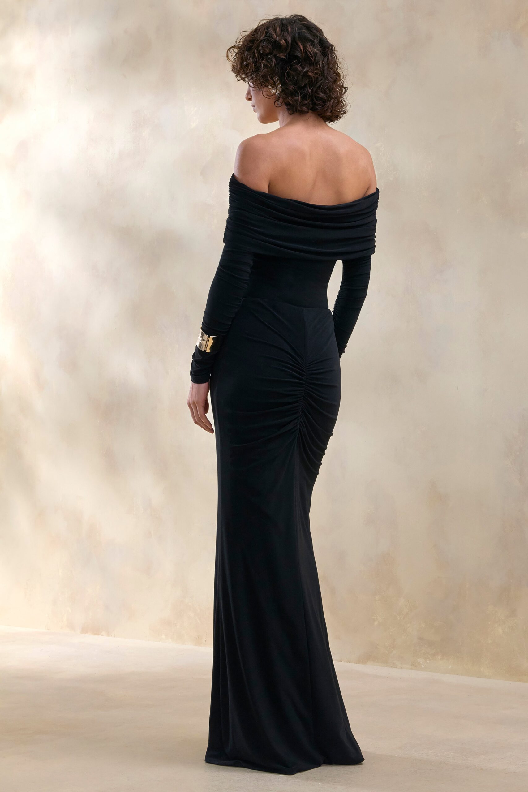 MNCLL131026150712678_2 Club L London Micaela | Black Ruched Maxi Skirt - Image 2