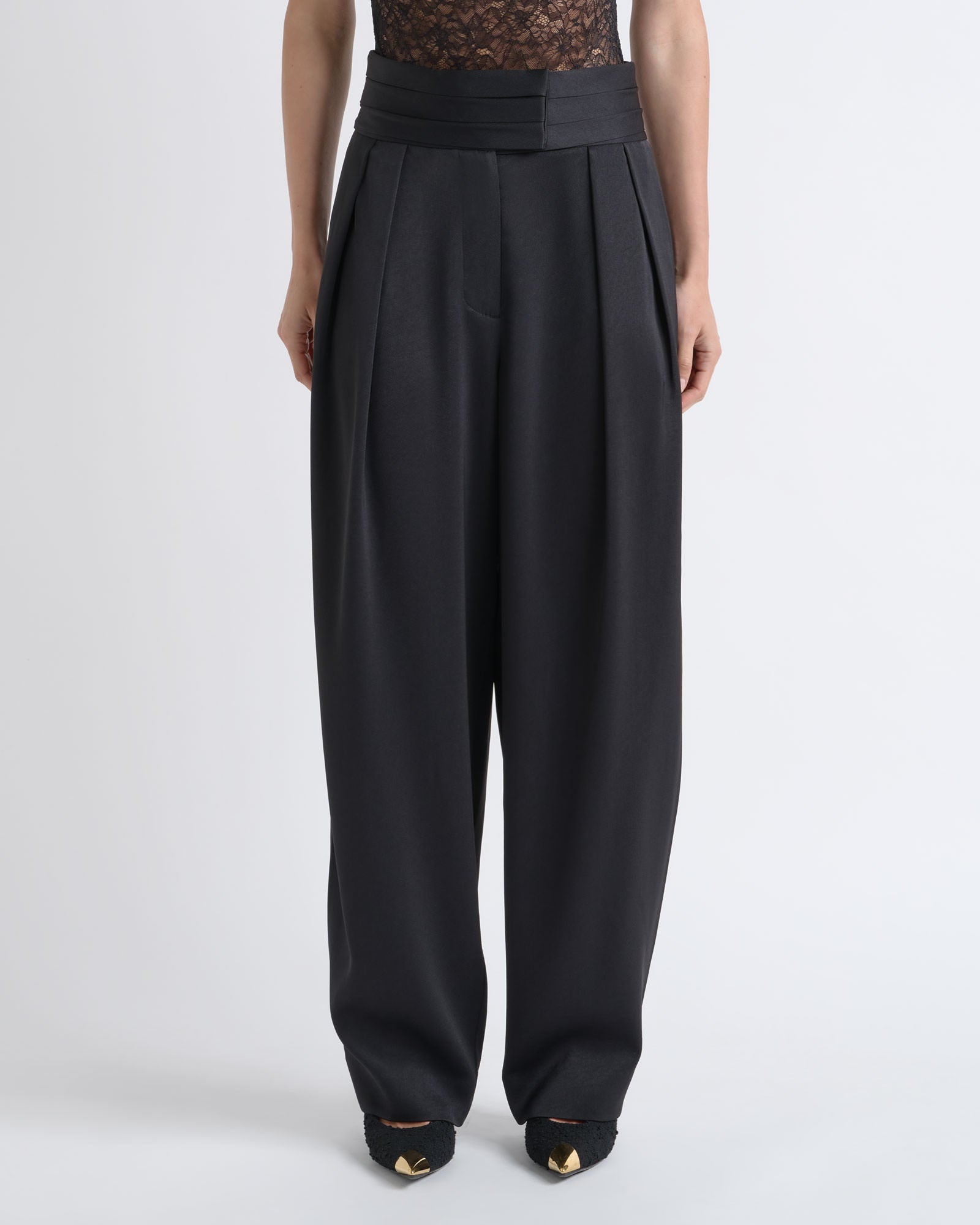 Cue High Waisted Wrap Barrel Pant - Image 1
