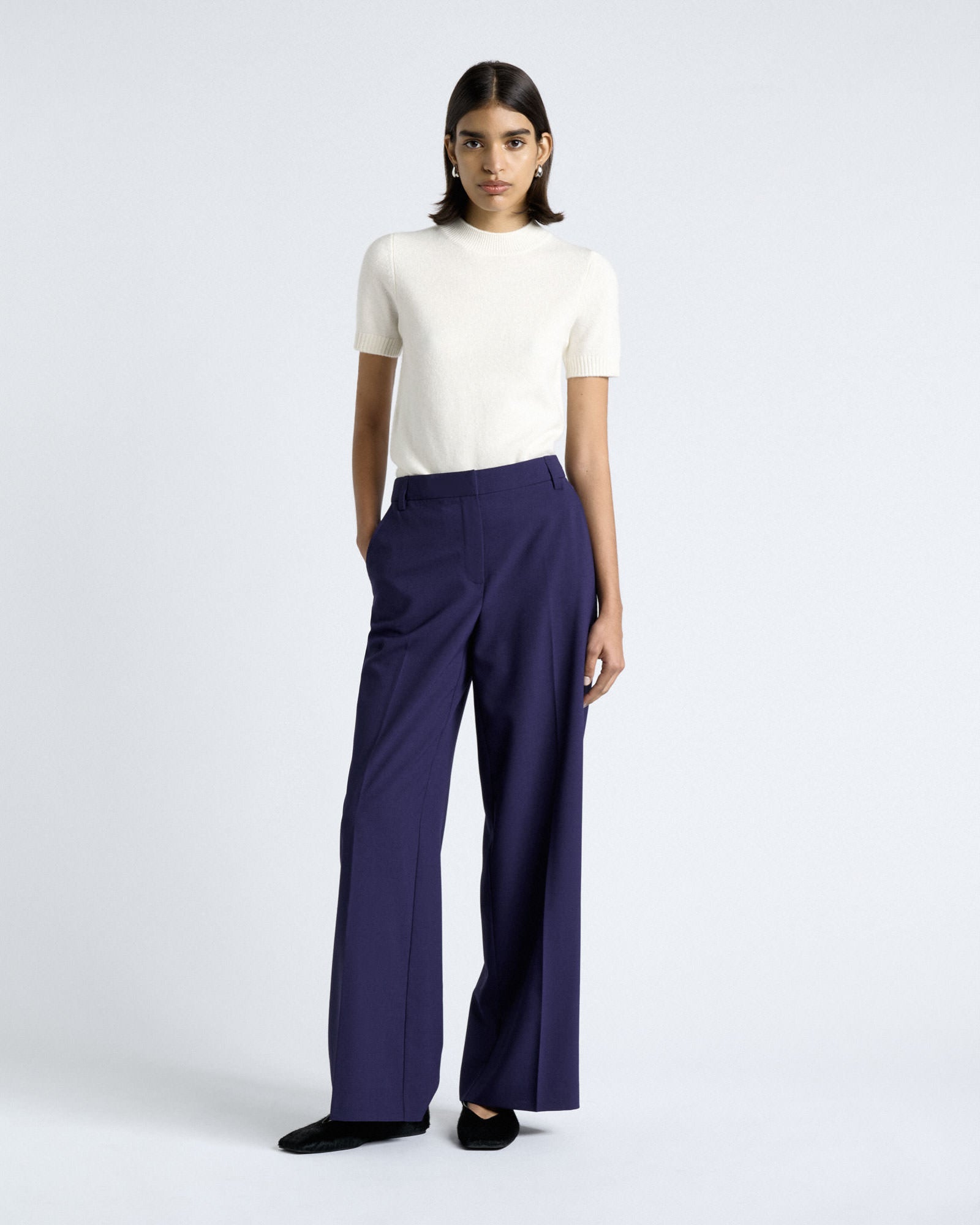 MNCUE041026023128009_2 Cue Dark Cobalt European Stretch Suiting Straight Leg Pant - Image 2