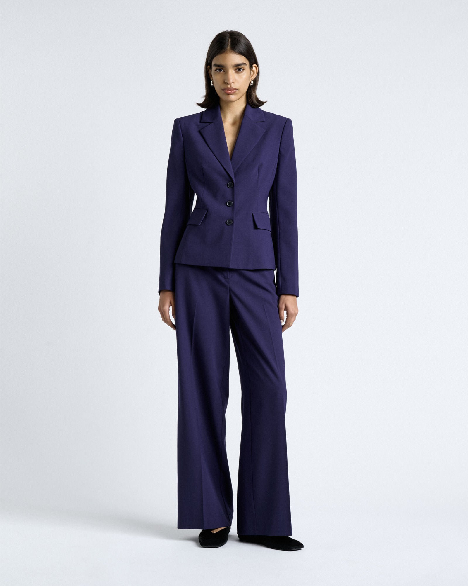 MNCUE041026023128009_3 Cue Dark Cobalt European Stretch Suiting Straight Leg Pant - Image 3
