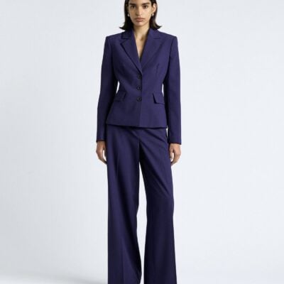 Cue Dark Cobalt European Stretch Suiting Hourglass Blazer - Image 1