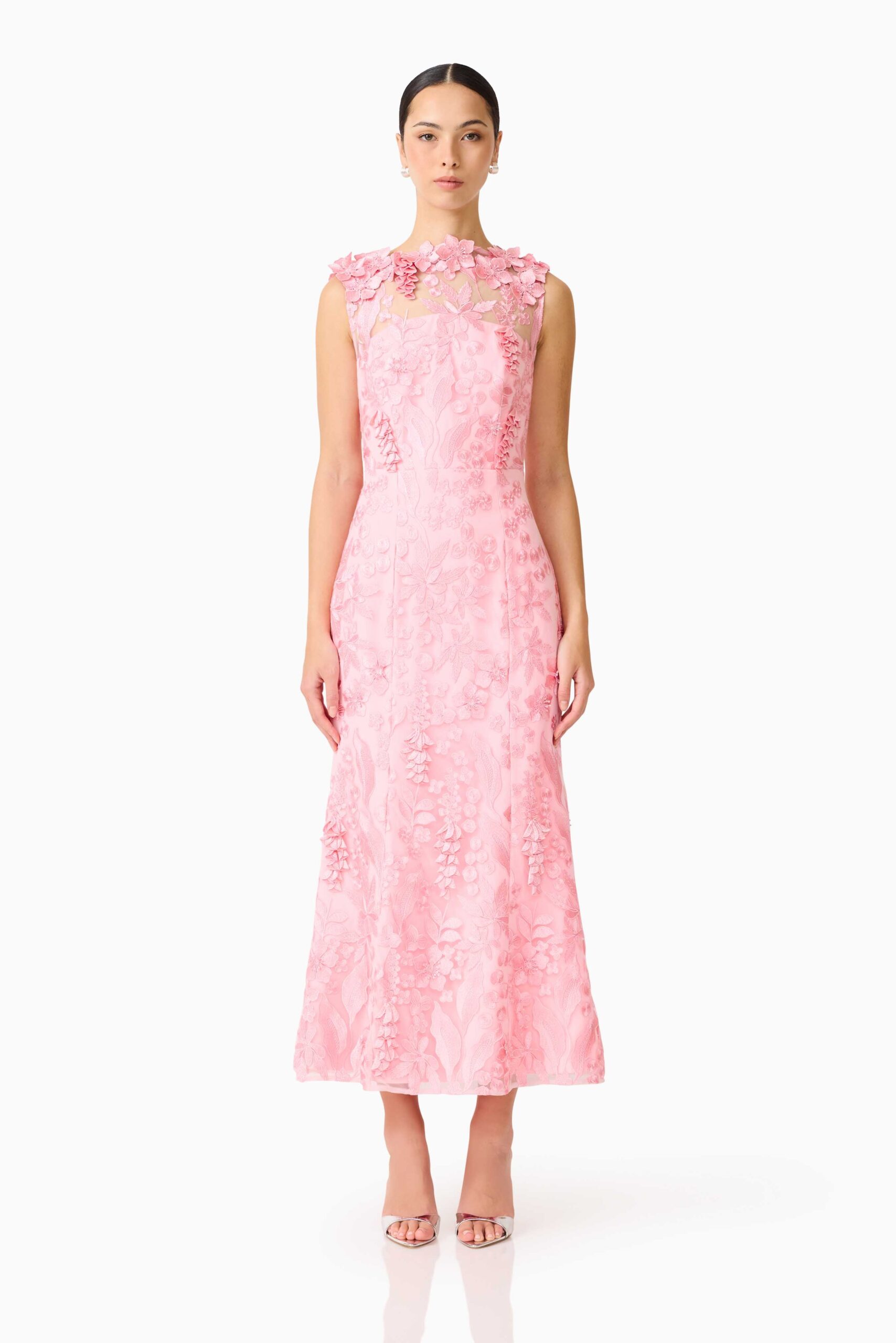 Elliatt Monique Floral Applique Midi - Image 1