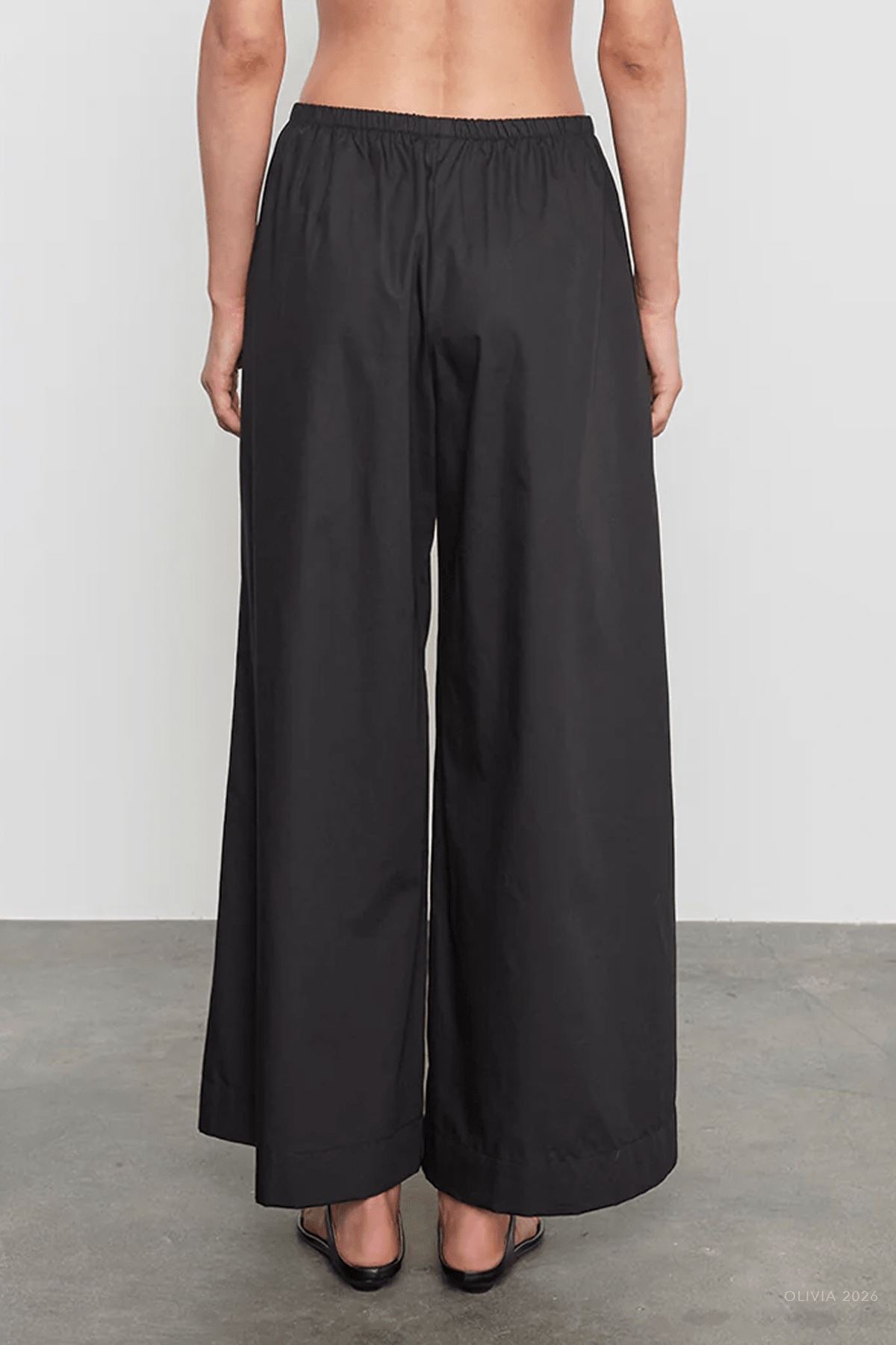 Enza Costa Cotton Cropped Palazzo Pant - Image 3