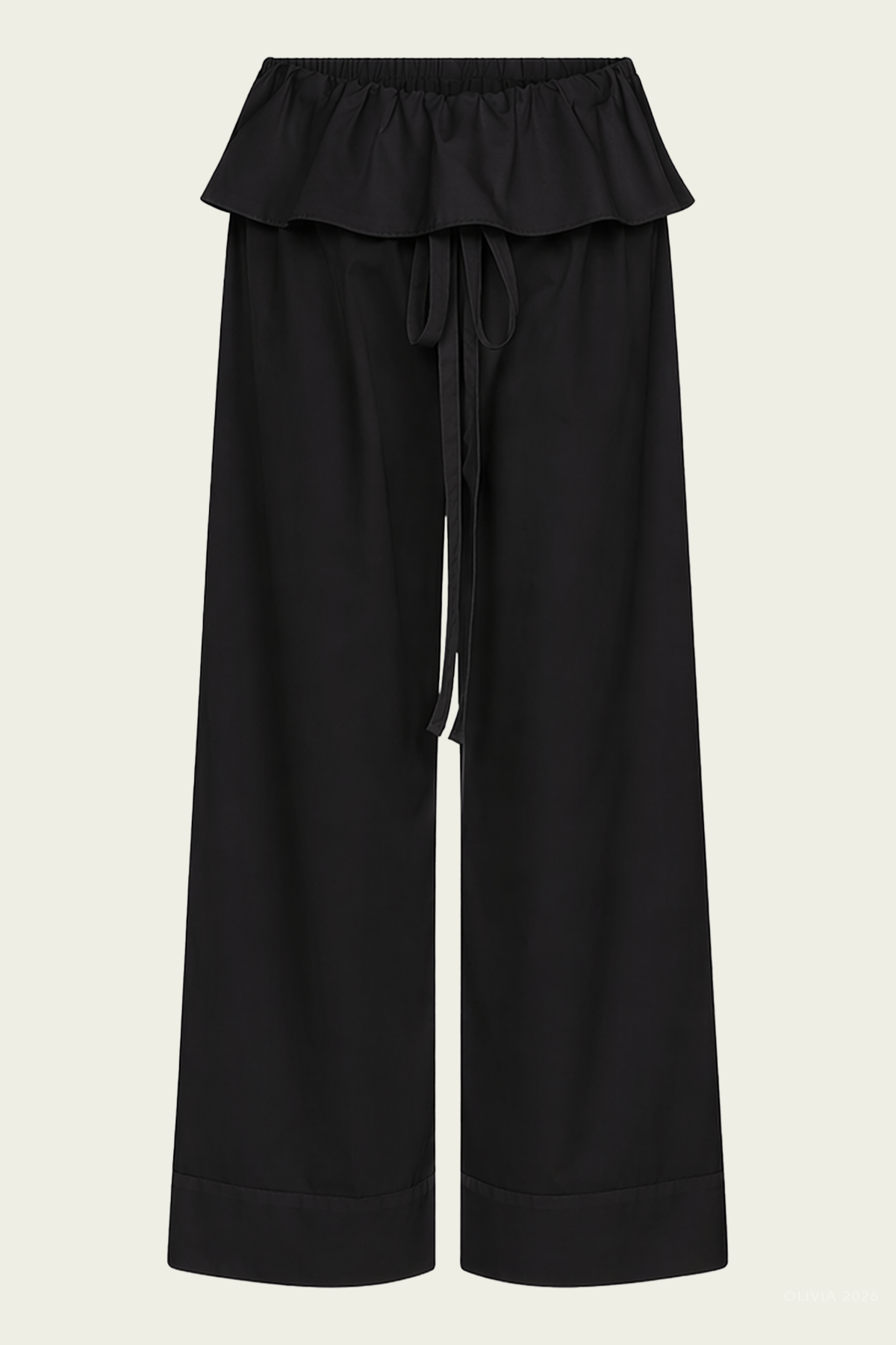Enza Costa Cotton Peplum Pant - Image 1