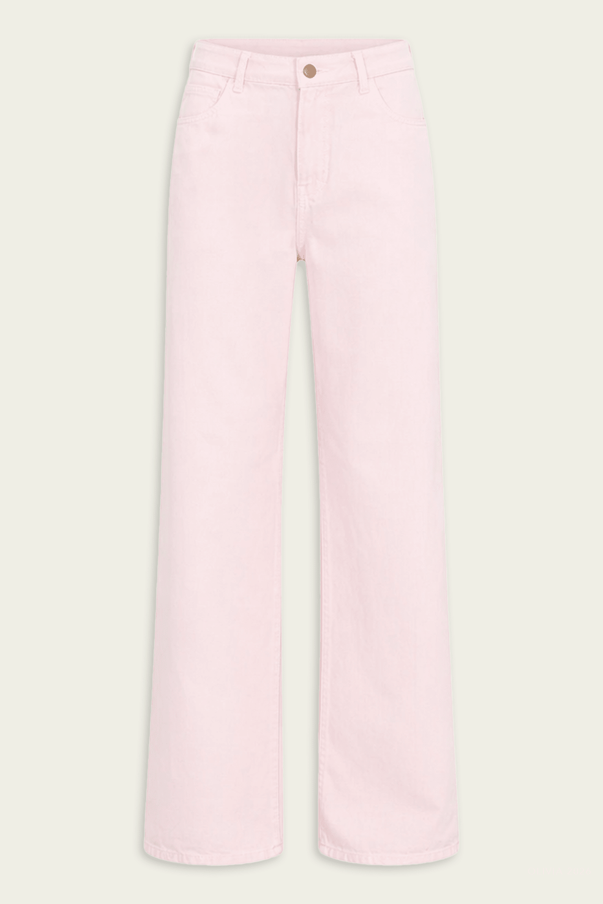 Enza Costa Drift Jean in Italian Denim in Pale Pink - Image 1