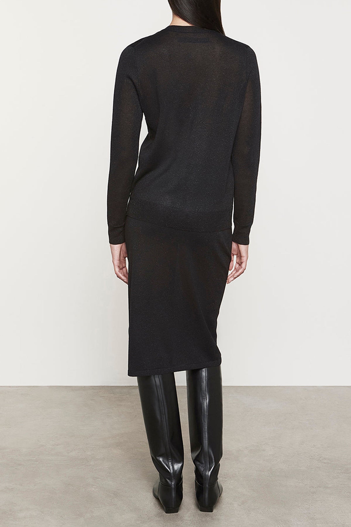 Enza Costa Lamé Knitted Cardigan - Image 2