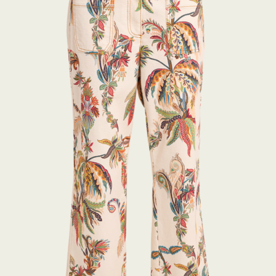 Etro Tropical-Paisley Denim Jeans - Image 1