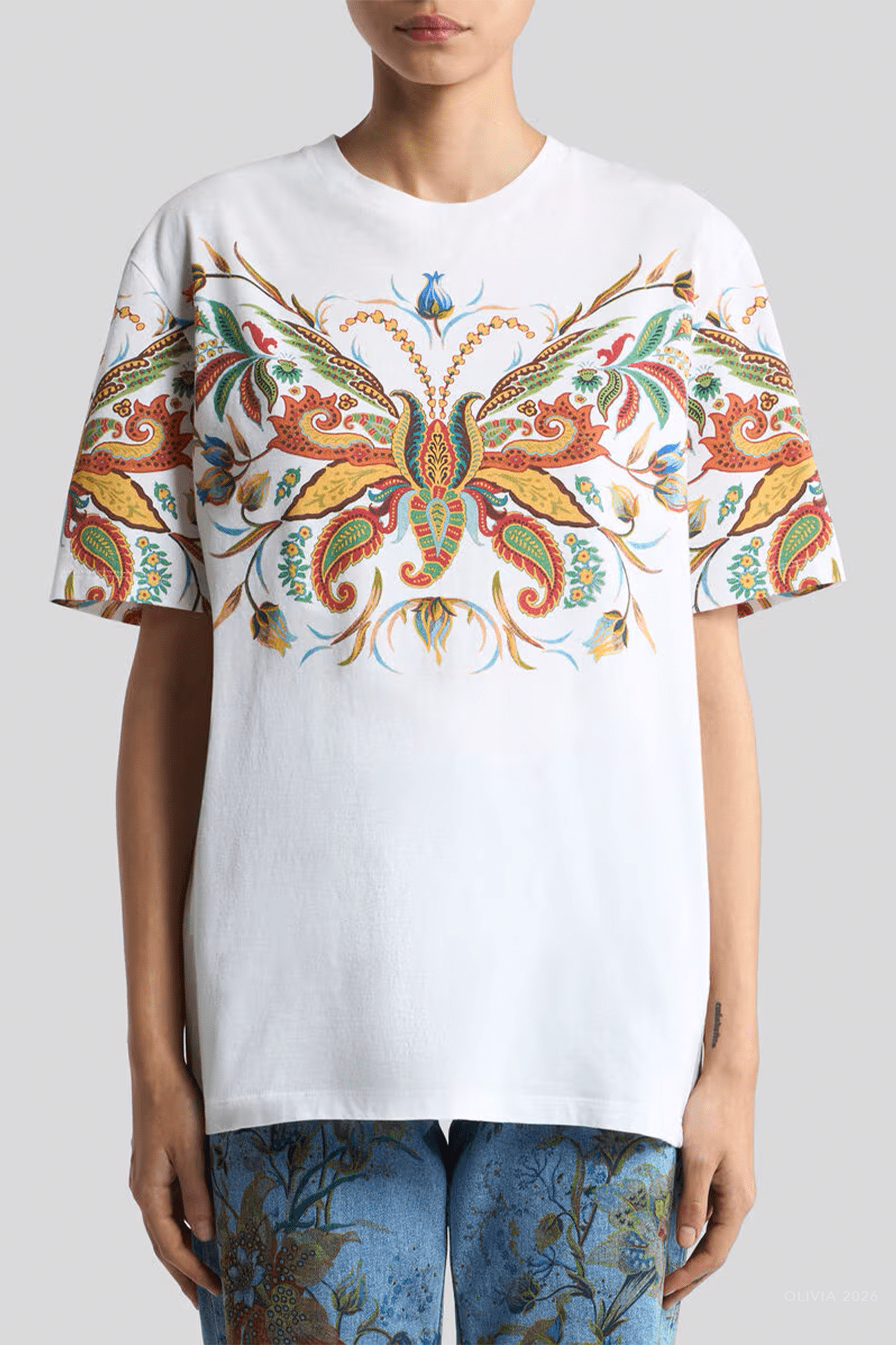 MNETRO041026045350237_2 Etro Printed Cotton T-Shirt - Image 2