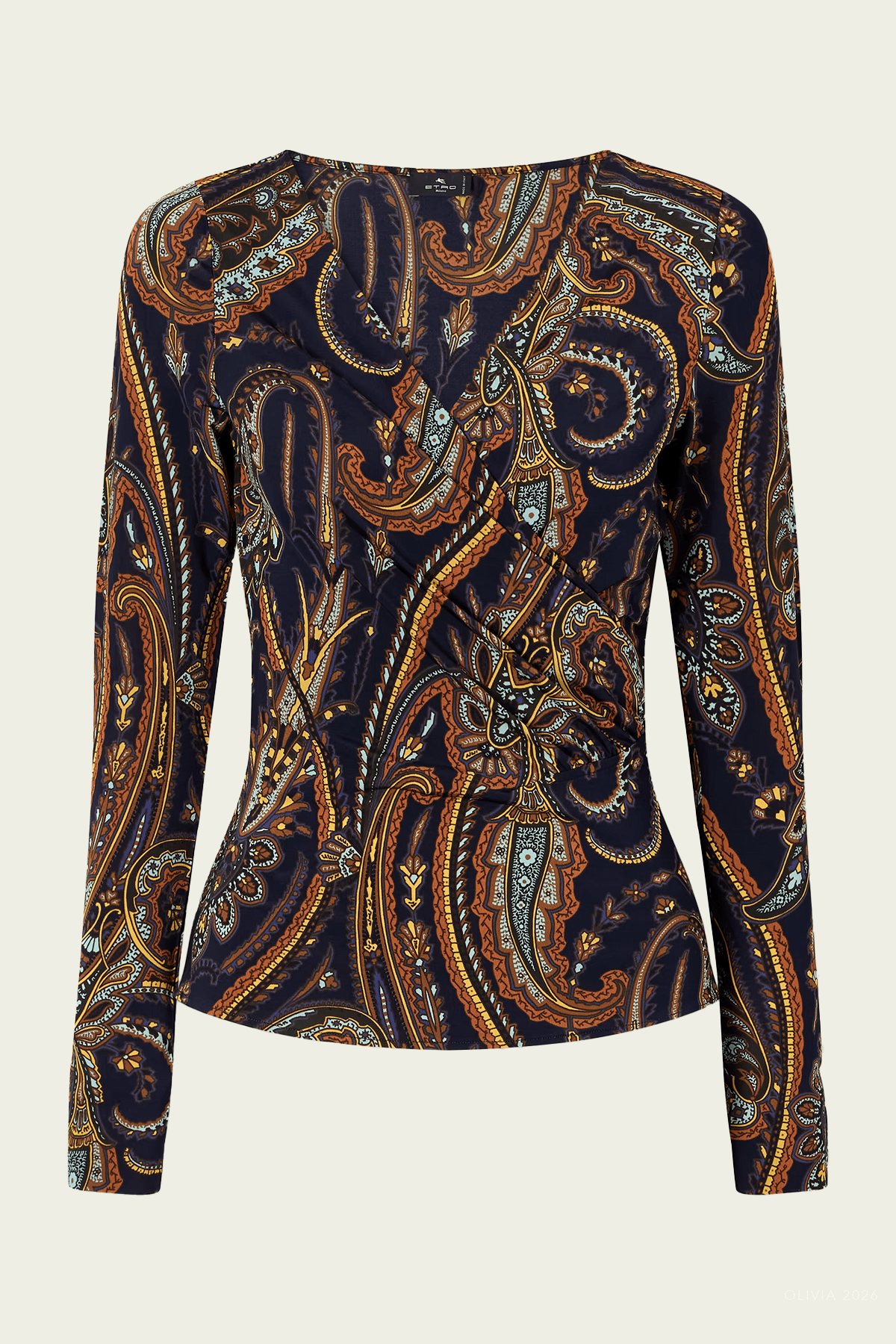 Etro Paisley Print Ruched Top - Image 1