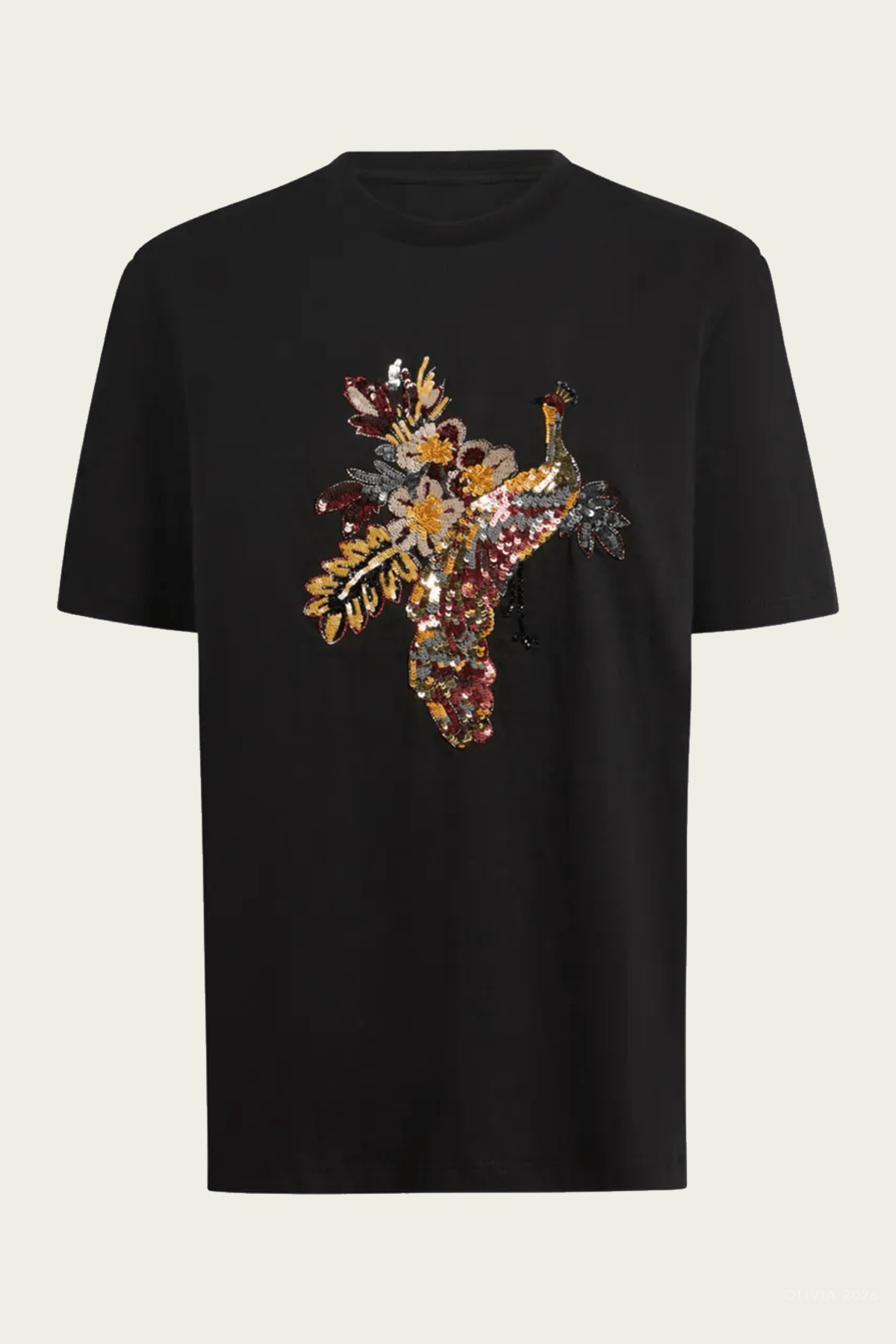 Etro Peacock Embellishment Cotton T-Shirt - Image 1