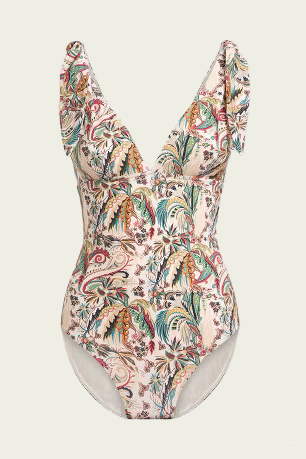 Etro Paisley Foliage Motif One-Piece Swimsuit - Image 1