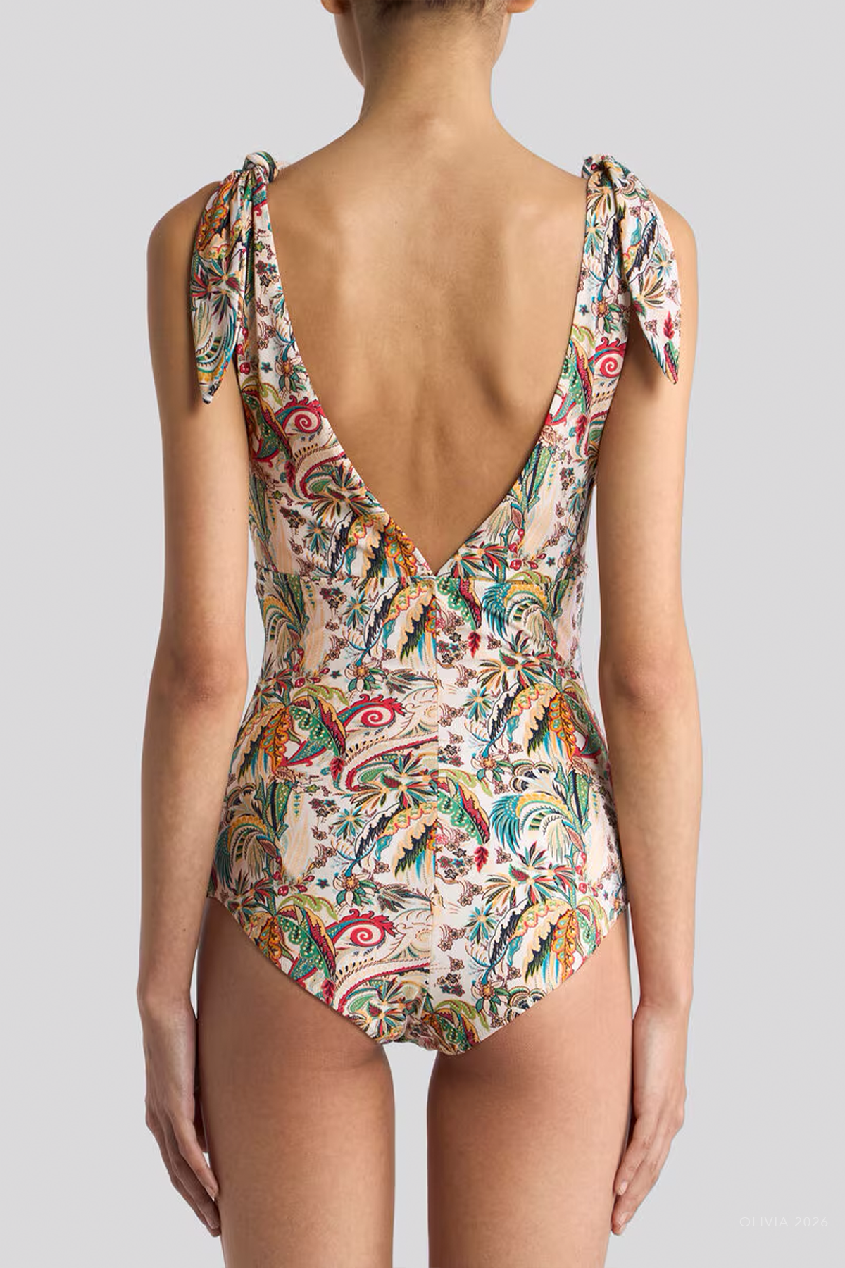 Etro Paisley Foliage Motif One-Piece Swimsuit - Image 3