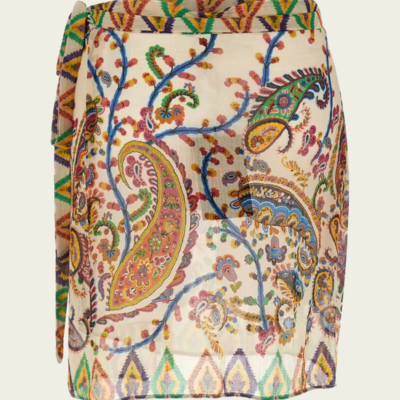 Etro Paisley-Print Mini Beach Wrap Skirt - Image 1
