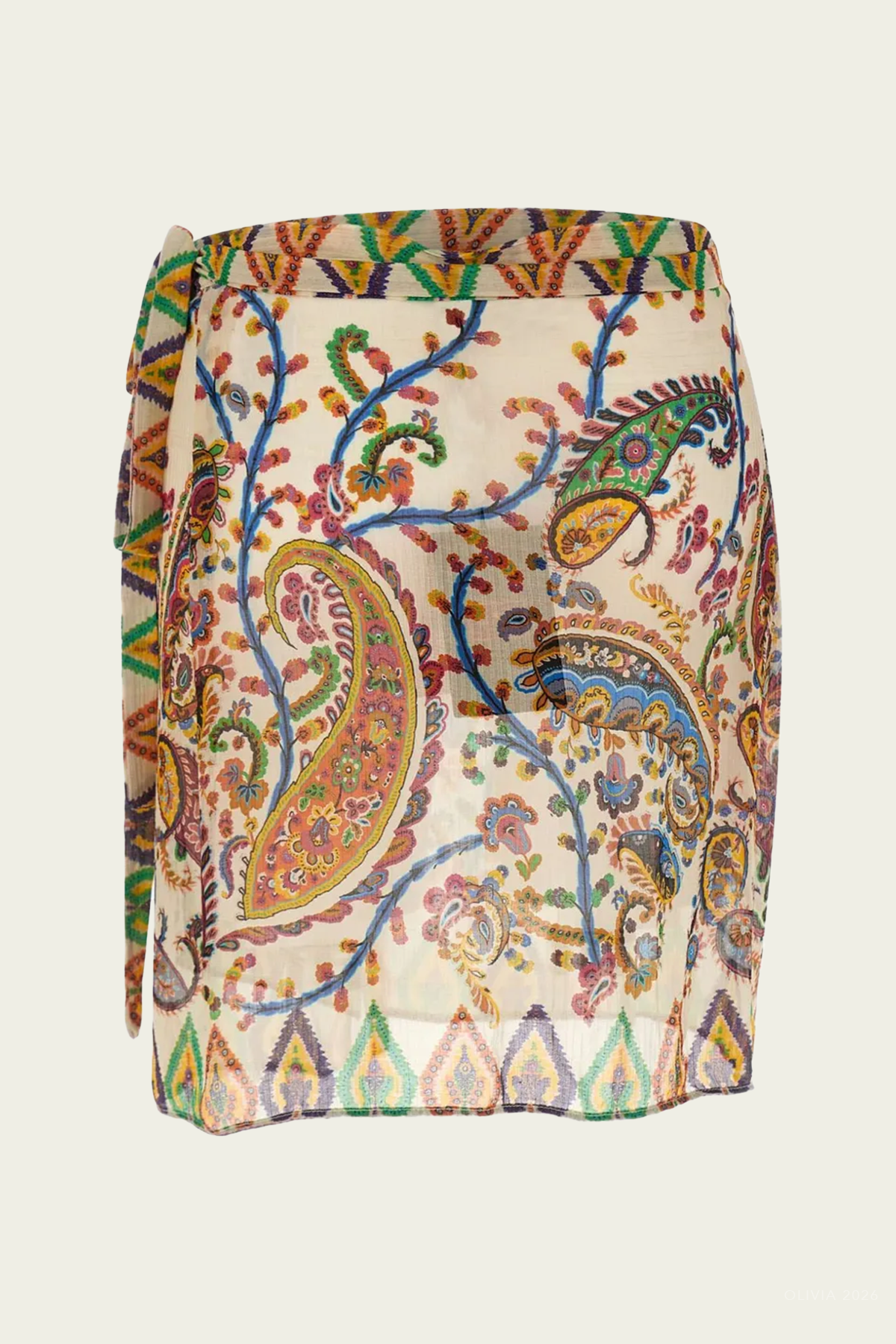 Etro Paisley-Print Mini Beach Wrap Skirt - Image 1