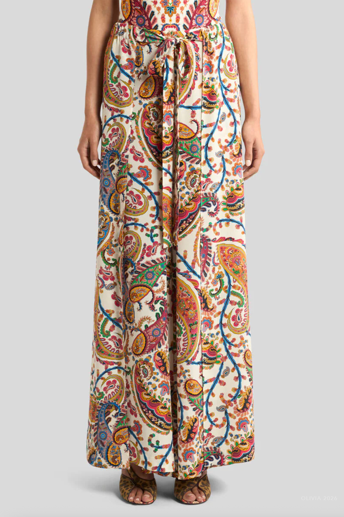 MNETRO051026011533183_2 Etro Paisley-Print Beach Wide-Leg Pants - Image 2