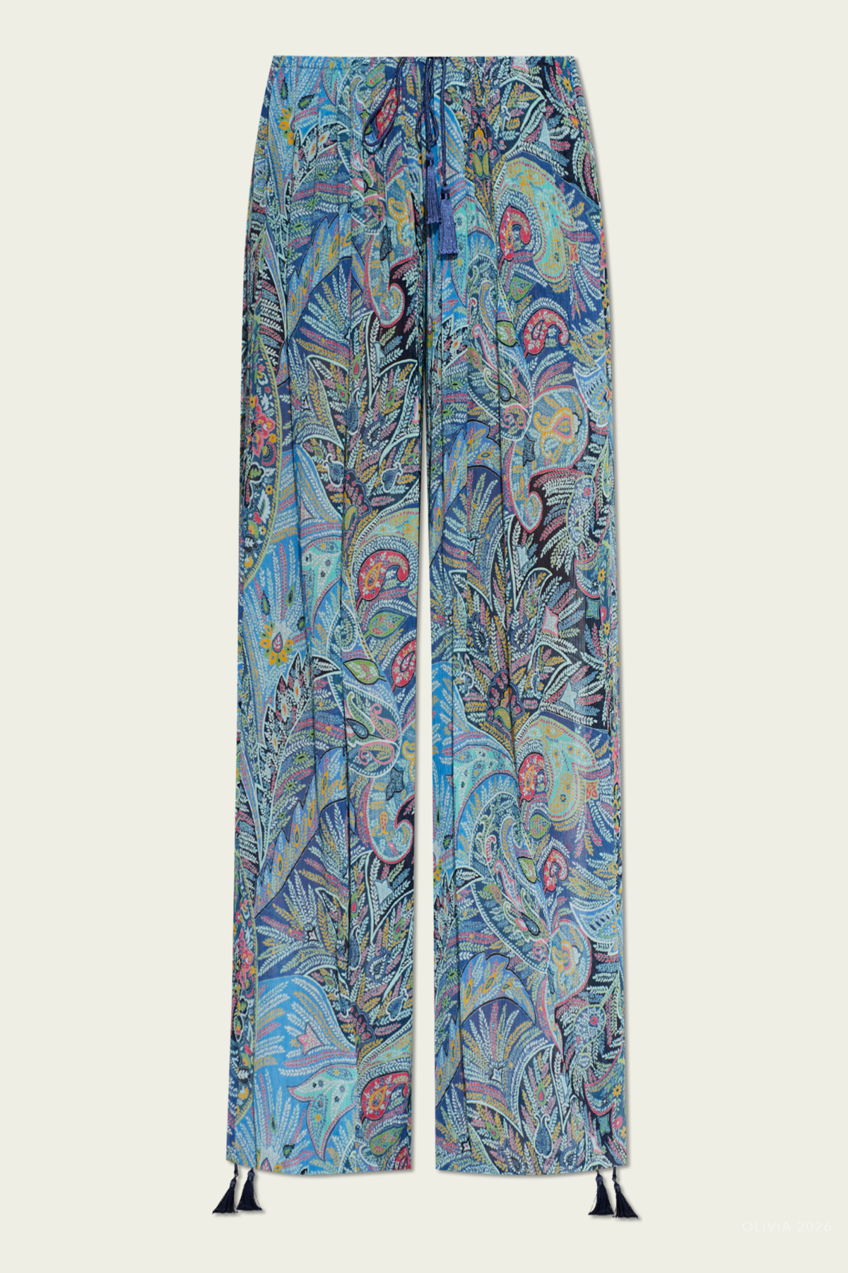 Etro Floral Paisley Wide-Leg Pant - Image 1