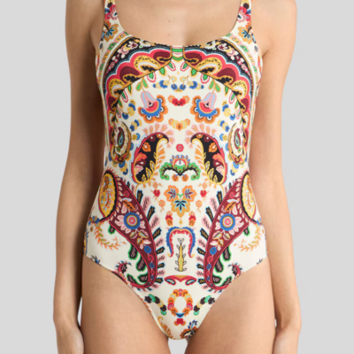 Etro Floral Paisley Motif One-Piece Swimsuit - Image 2