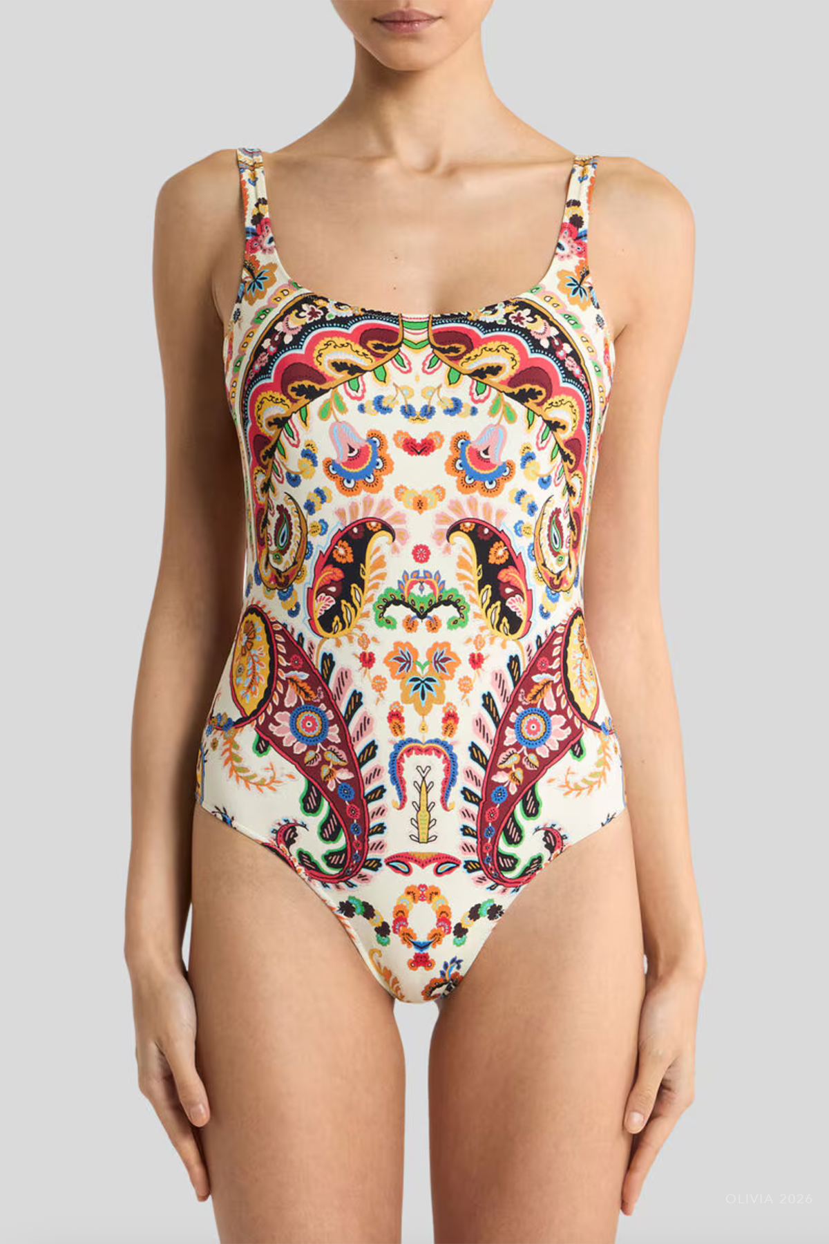 MNETRO051026011533187_2 Etro Floral Paisley Motif One-Piece Swimsuit - Image 2