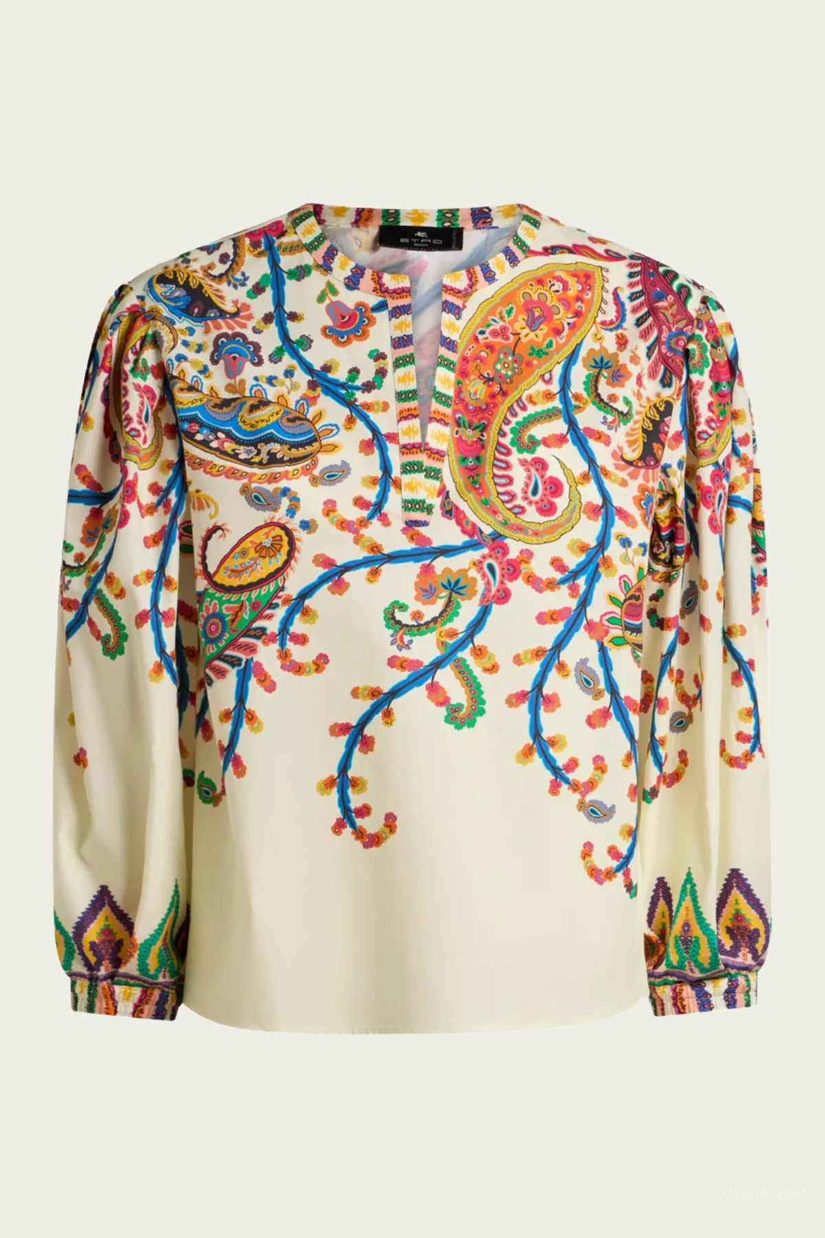 Etro Floral Paisley-Print Cotton Blouse - Image 1
