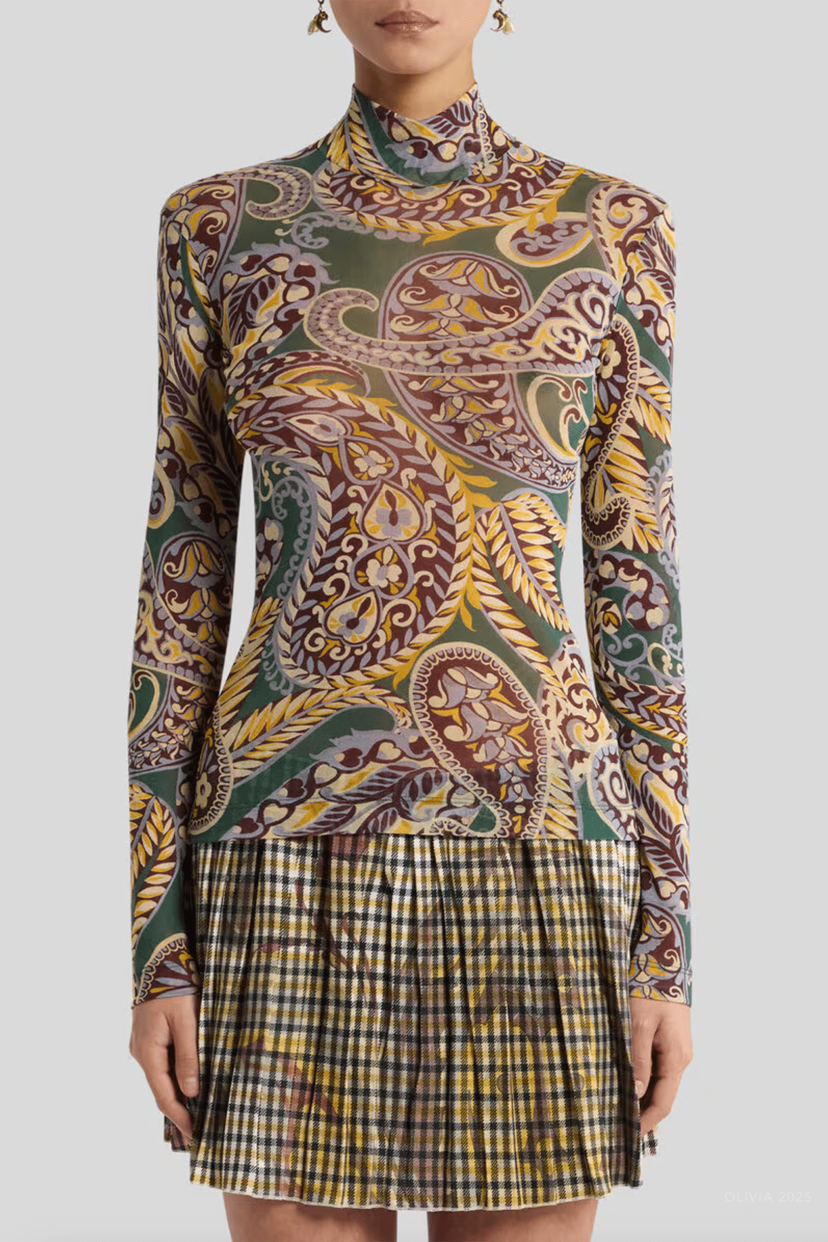 MNETRO051026011533190_2 Etro Paisley Tulle Sweater - Image 2