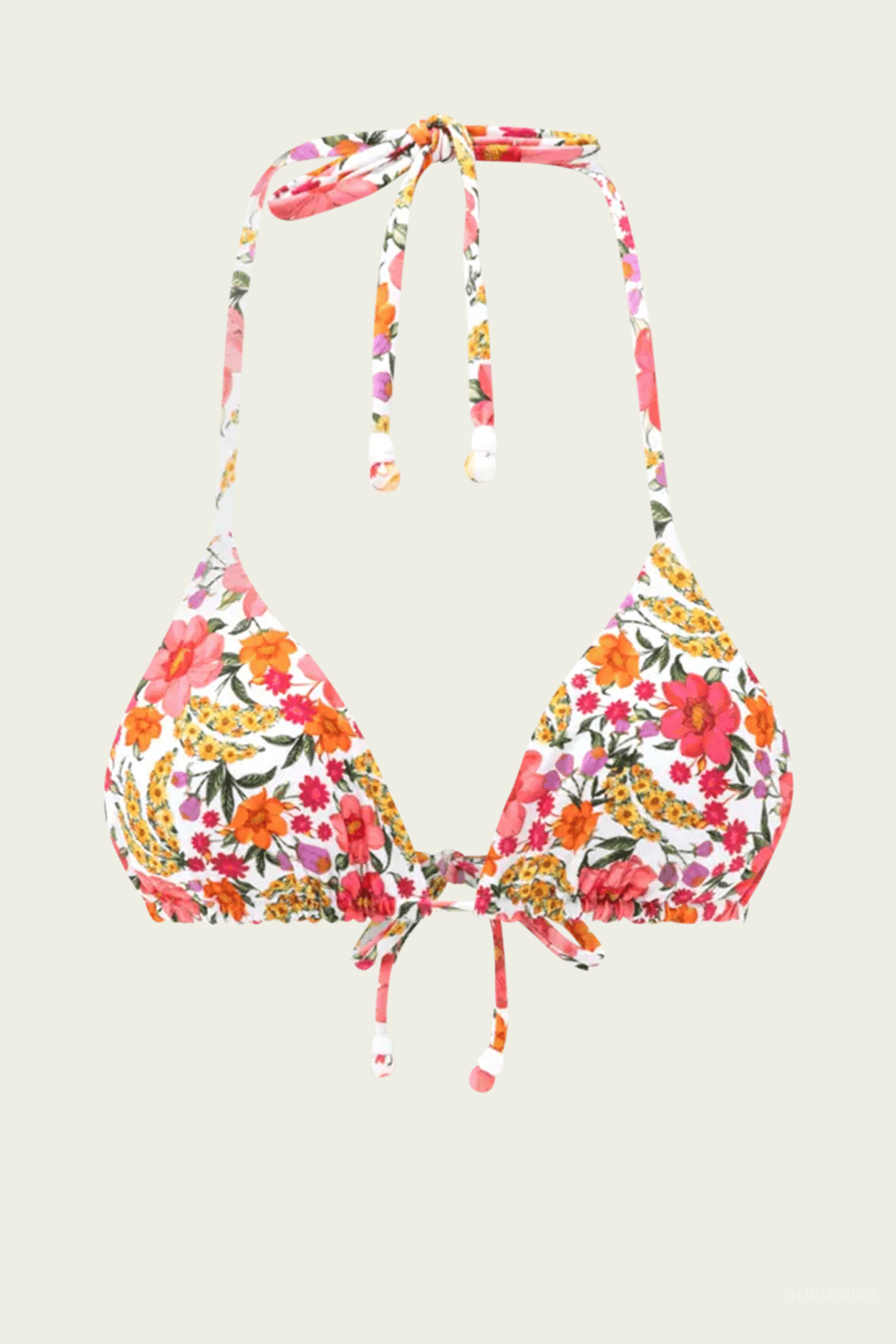 FARM Rio Banana Flowers Triangle Bikini Top - Image 1