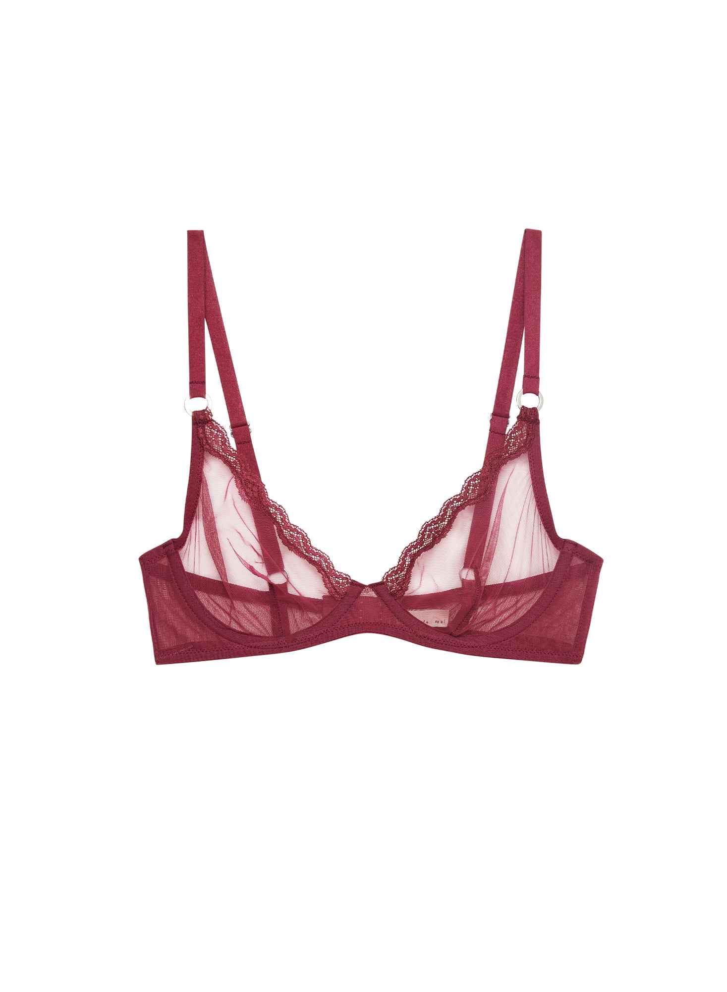 fleur du mal Sheer Tulle Demi Bra - Image 3