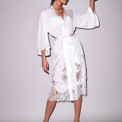 fleur du mal Mia Lace Long Robe - Image 1