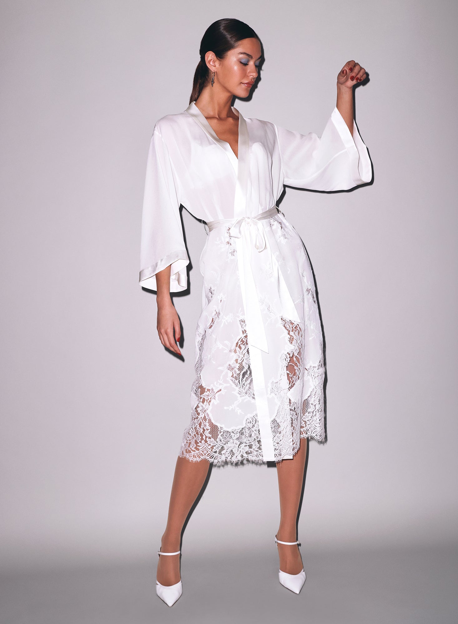 fleur du mal Mia Lace Long Robe - Image 1