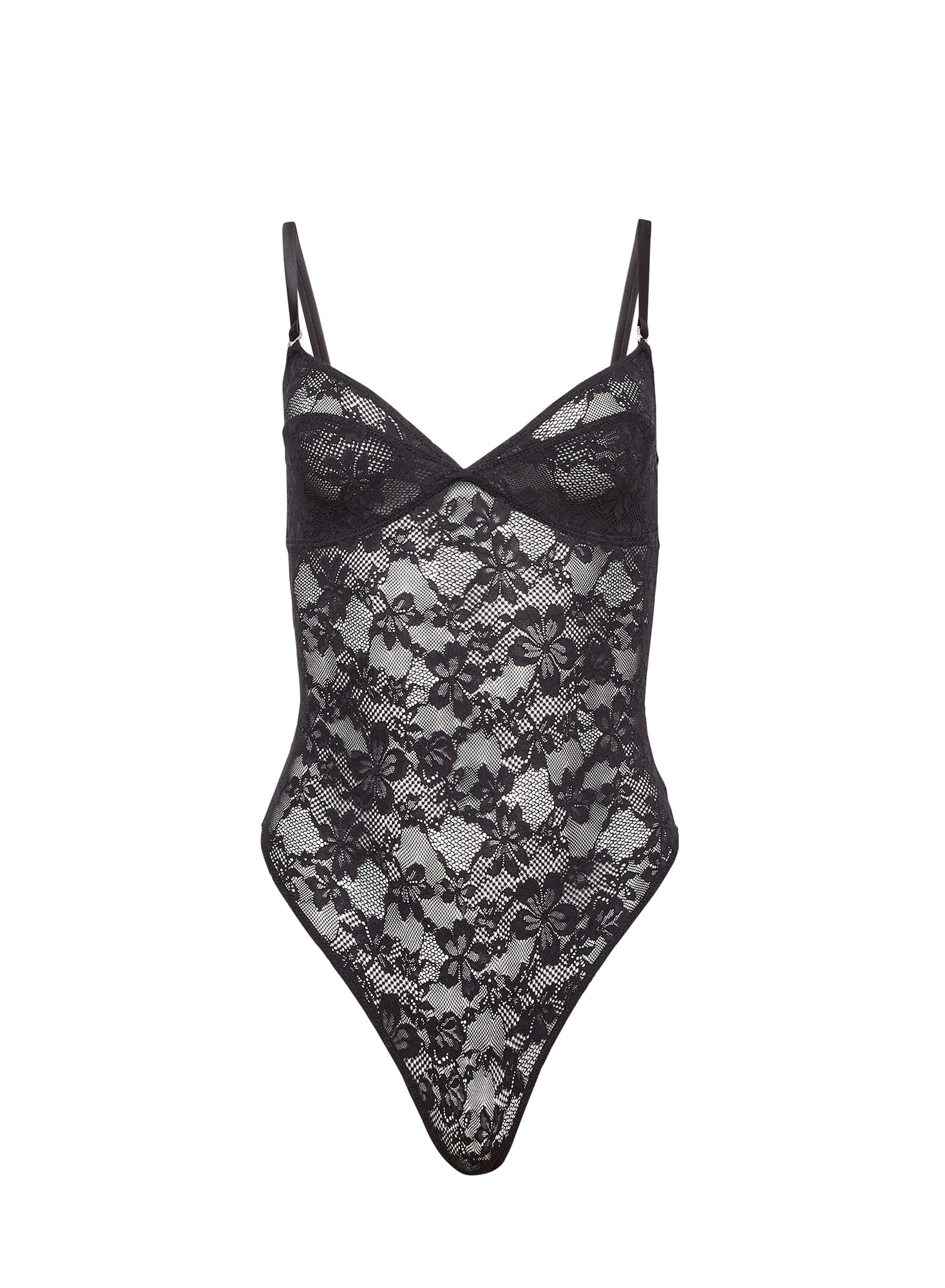 MNFDM041026035305075_3 fleur du mal Le Stretch Lace Wireless Bodysuit - Image 3