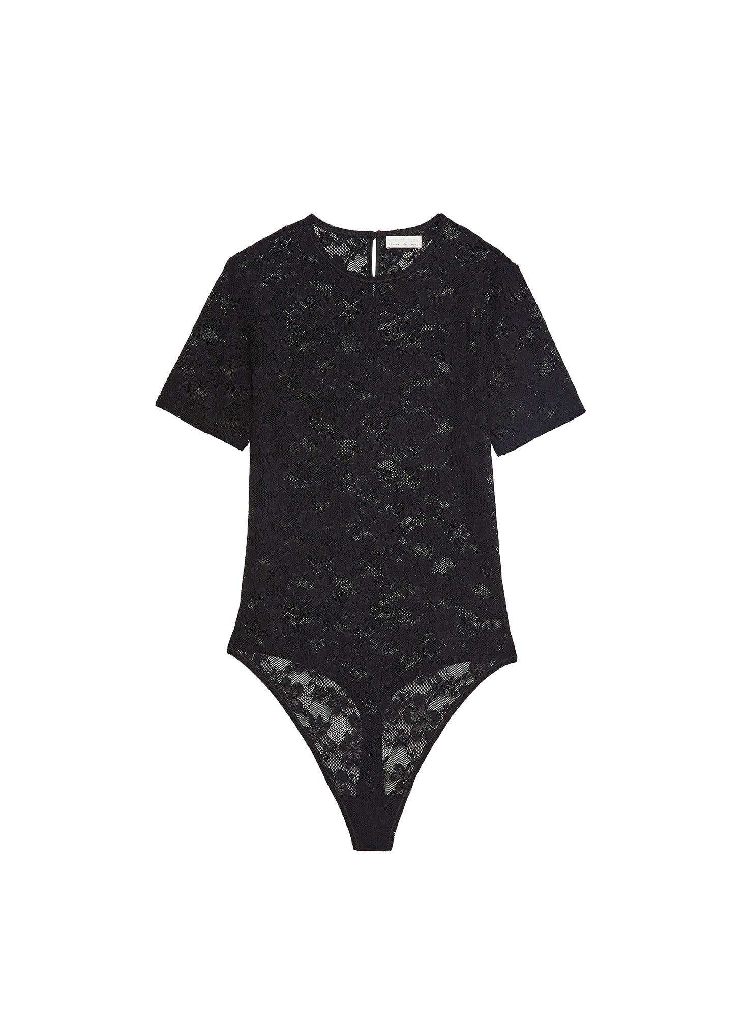 MNFDM041026035305078_3 fleur du mal Le Stretch Lace Short Sleeve Bodysuit - Image 3