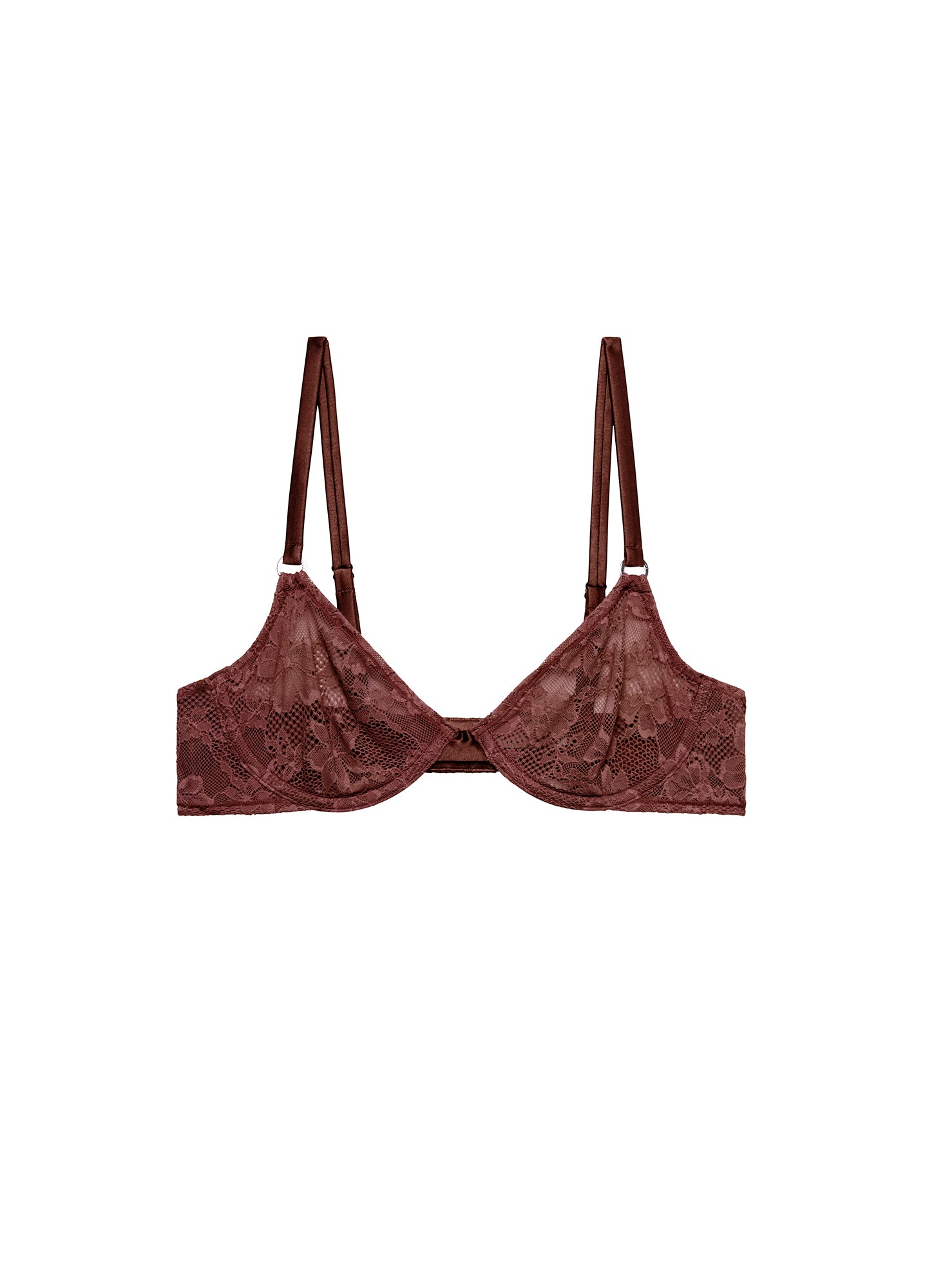 fleur du mal Le Stretch Lace Demi Bra - Image 3
