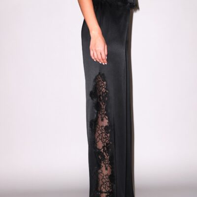 fleur du mal Juliet Silk & Lace Pant - Image 1