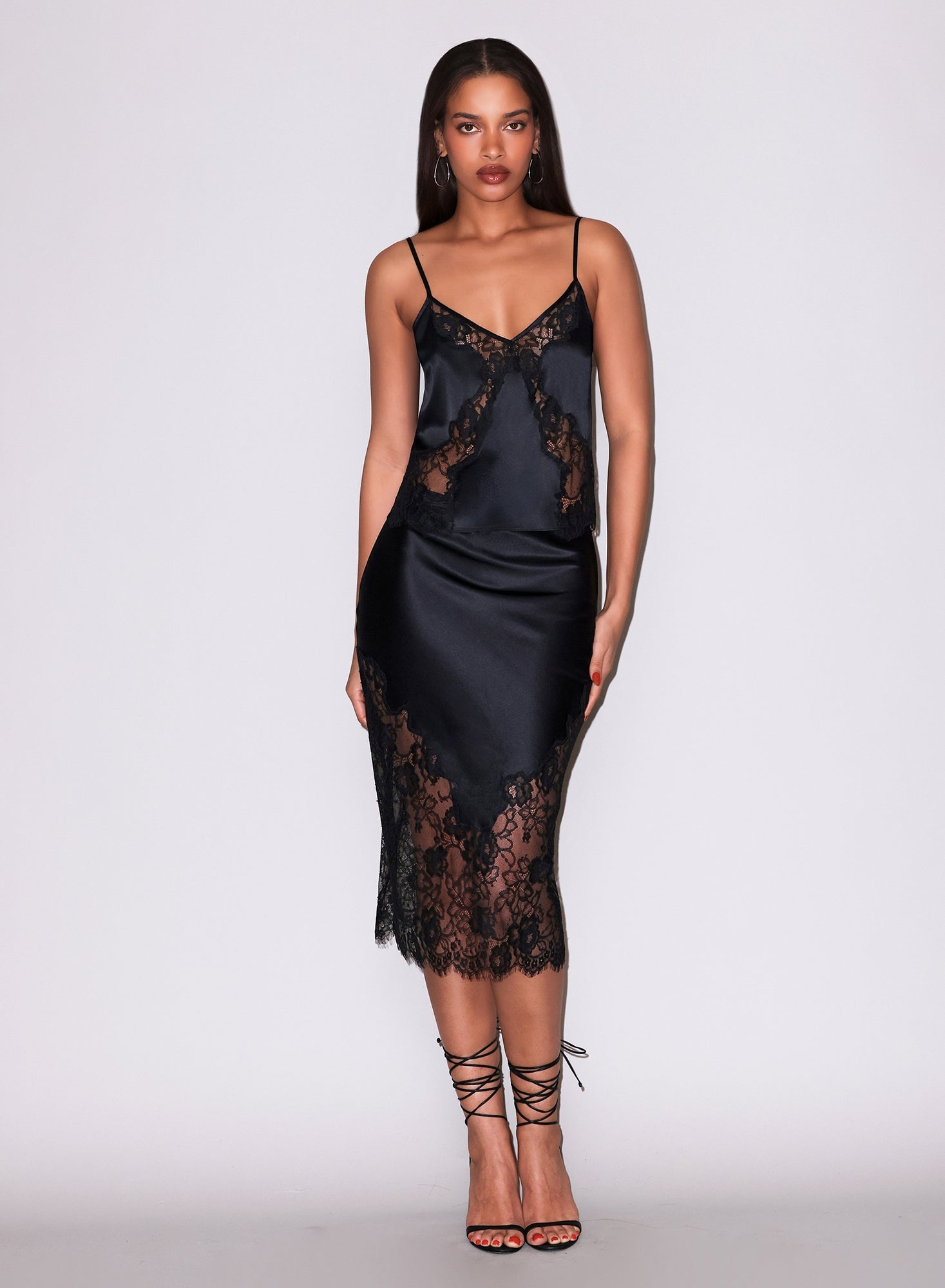 fleur du mal Juliet Lace Silk Skirt - Image 3