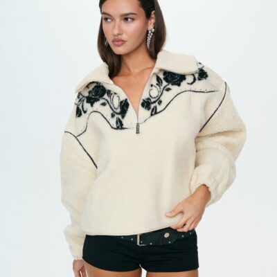 For Love & Lemons Western Floral Sherpa - Image 2