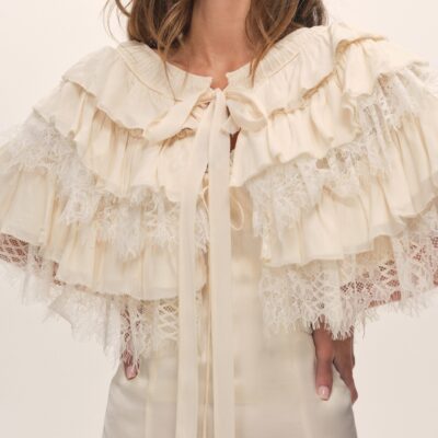 For Love & Lemons Vienna Ruffled Shawl - Image 1